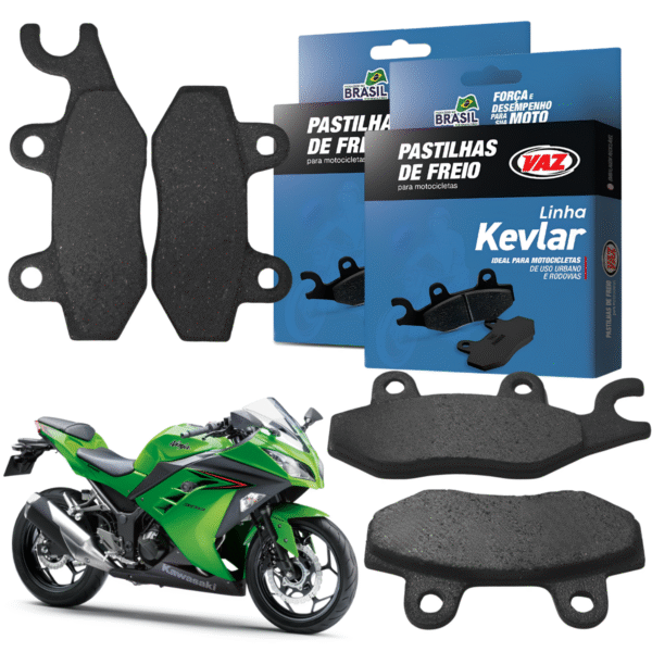 Kit Pastilhas de Freio Kawasaki Ninja 250R 300R Z300 Z400 2xPM0020K