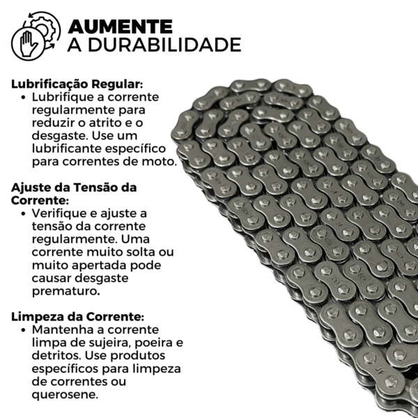 KIT DE RELACAO TRANSMISSAO COMPLETO XTREME H03977X NXR BROS 150 - Imagem 7