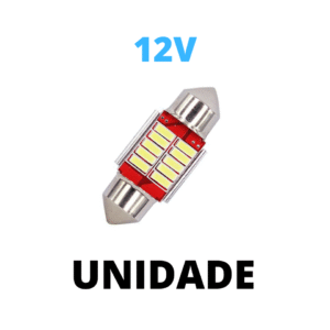 Torpedo led 31mm 12 smd 4014 branco 12v Canbus
