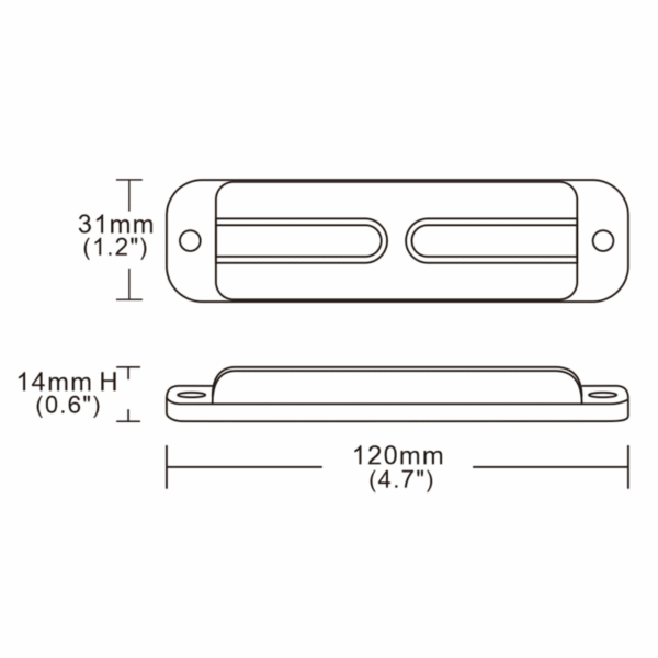 Mini Strobo 13 cm - 12-24v - Ambar - YL - Imagem 3