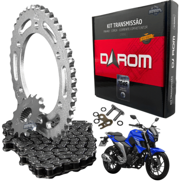 KIT TRANSMISSAO DAROM  COM RETENTOR FAZER 250 18/ - FZ25 18/