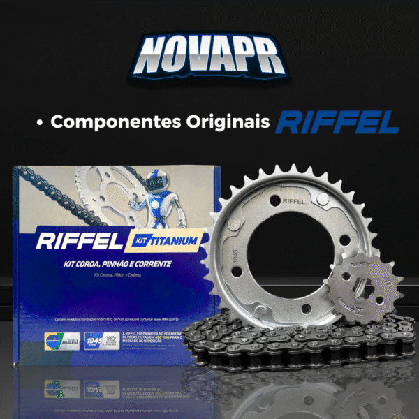 KIT POP 110I (16-24) 34Z (C/ ANEL) X 14Z C/ CORRENTE 428H X 104L - TITANIUM (1045) - Image 7