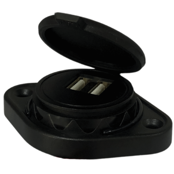 TOMADA VEICULAR 2 USB - SOBREPOR BIVOLT - ASX