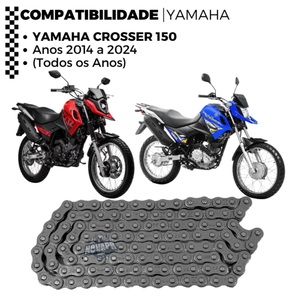 KIT XTZ 150 CROSSER (14-24) 41Z X 14Z C/ CORRENTE 428H X 122L - TITANIUM (1045) - Image 2