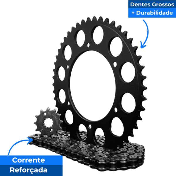 KIT DE RELAÇÃO TRANSMISSAO COMPLETO XTREME H03119X XR 250 TORNADO 48/12 - Image 7