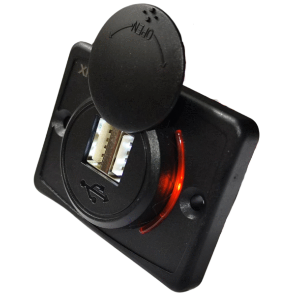 TOMADA VEICULAR 2 USB - QUADRADO 5V 3.1A - Imagem 4