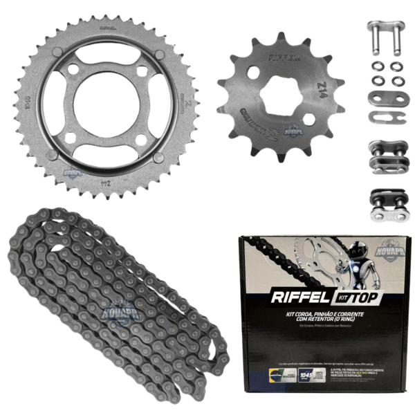 KIT CG 125 [CARGO/TITAN/FAN/TODAY] (00-08) 44Z X 14Z  C/ CORRENTE O-RING 428HO X 116L C/ ANEL - TOP (1045) - Image 7