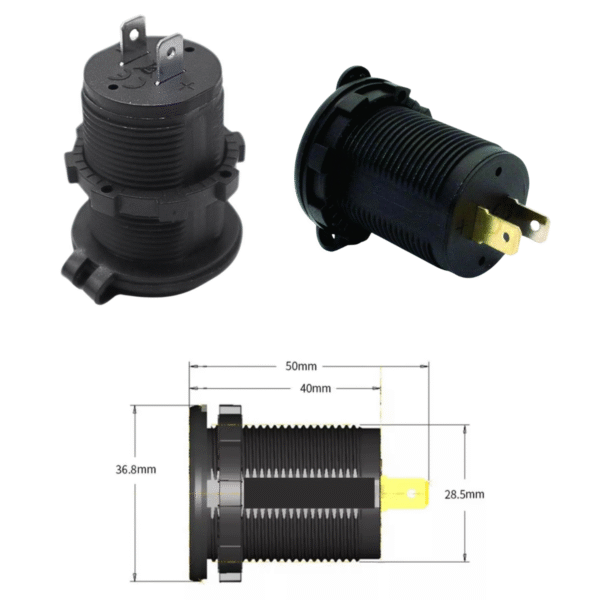 TOMADA VEICULAR 2 USB - BIVOLT - ASX - Imagem 2