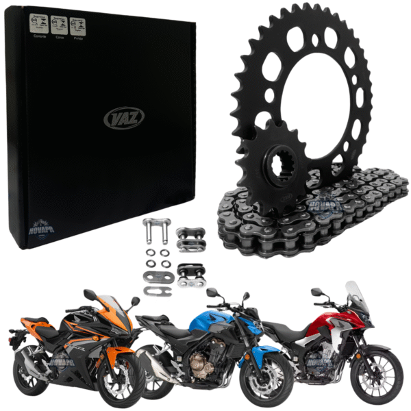 KIT DE RELACAO TRANSMISSAO COMPLETO XTREME H04001X CB500R 500F