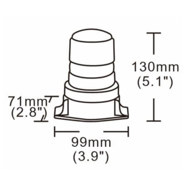 Giroflex Para Empilhadeira - Ambar - 10-110v - YL - Imagem 2