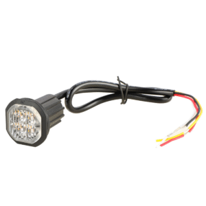 Mini Strobo Slim Redondo Com Suporte 5 cm - 12-24v - Ambar - YL
