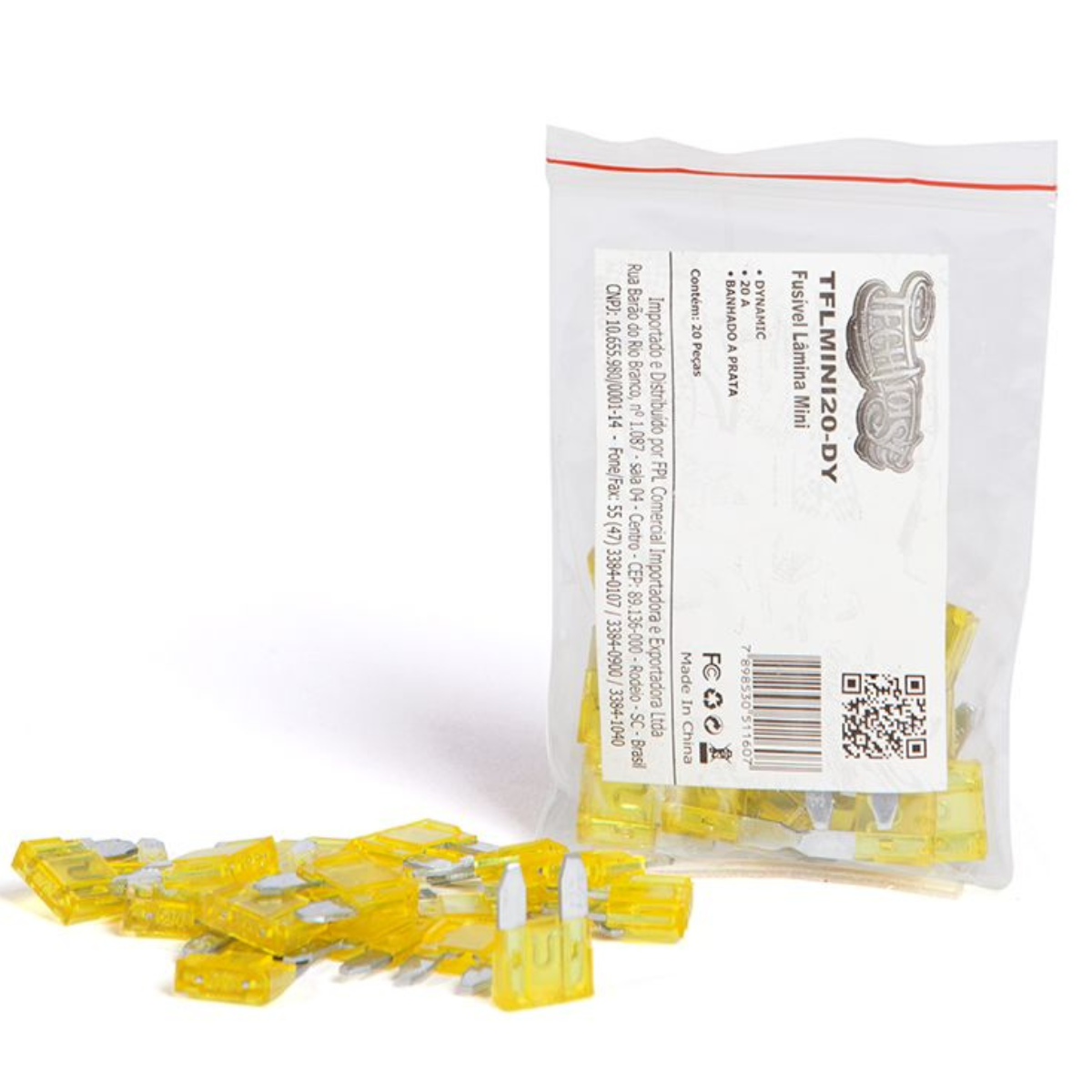 Fusivel Lamina Mini 20A - 20 Unidades - Technoise - Imagem 3