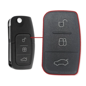 Capa de Chave Canivete Ford 3 BT Borracha KeyPad