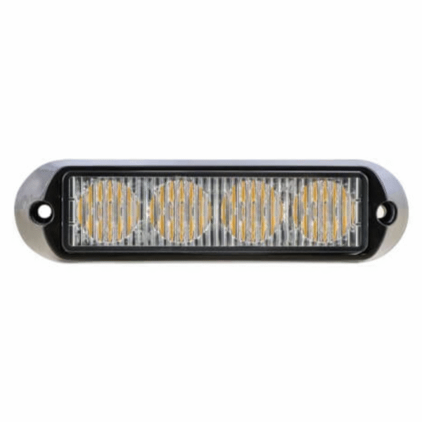 Mini Strobo Com Moldura e Base de Borracha 13 cm - 12-24v - Ambar - YL - Imagem 2