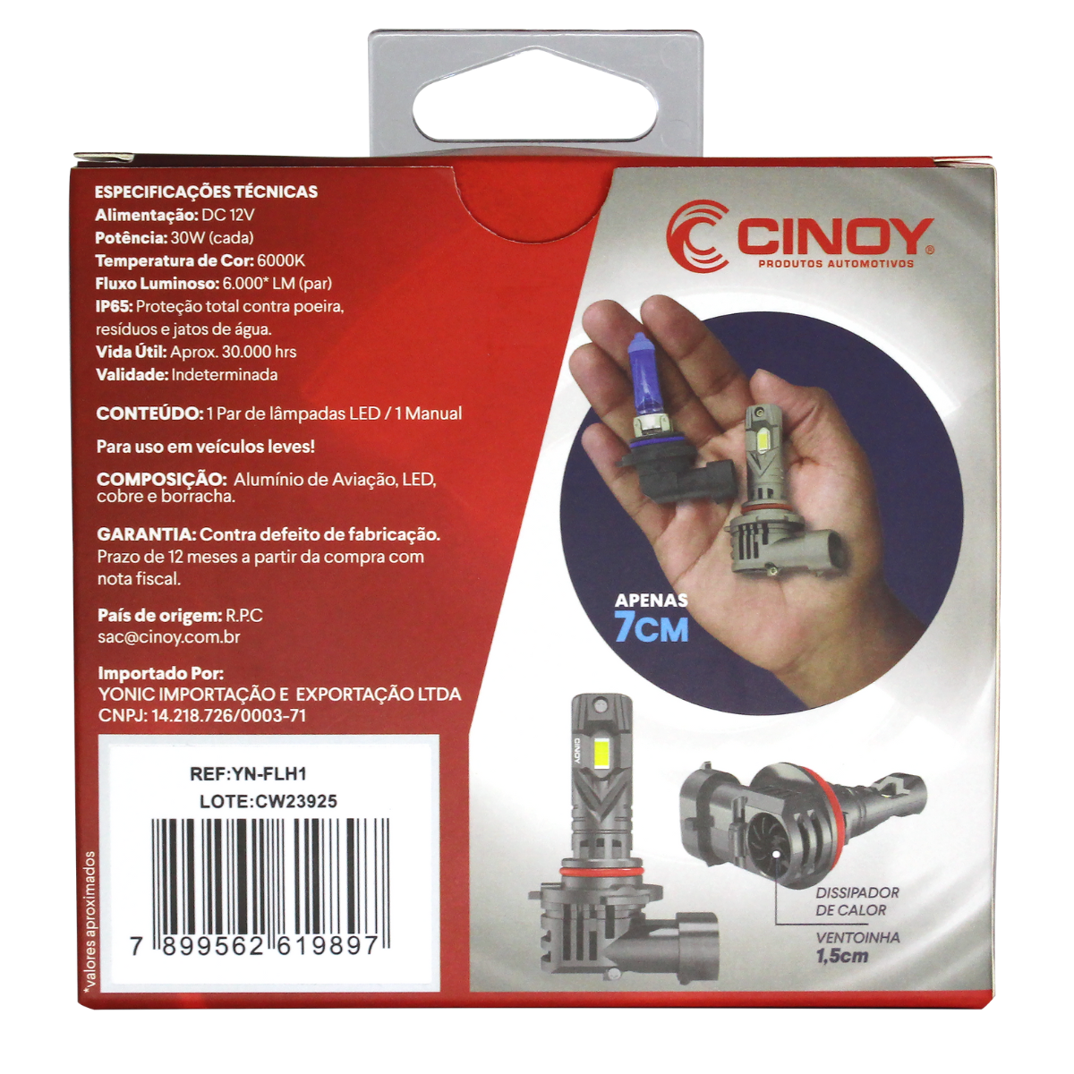 LAMPADA LED STAR 1:1 H1 - CINOY - Imagem 2