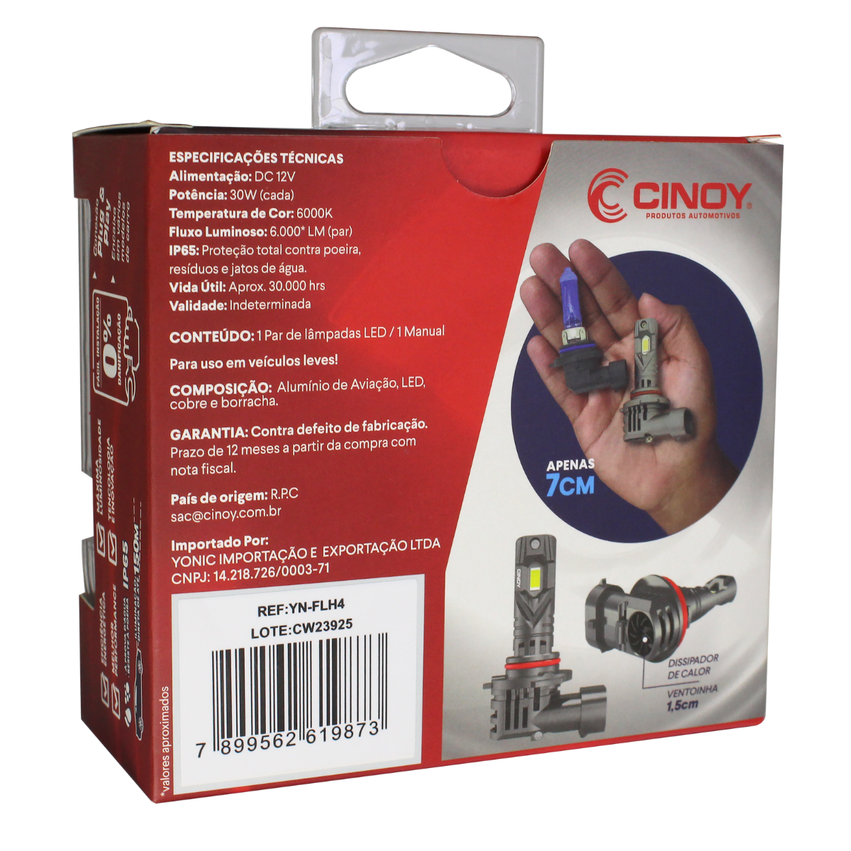 LAMPADA LED STAR 1:1 H4 - CINOY - Imagem 3