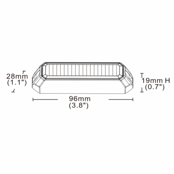 Mini Strobo 9,6 cm - 12-24v - Ambar - YL - Imagem 3