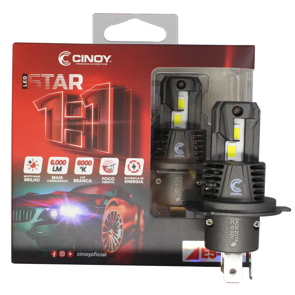 LAMPADA LED STAR 1:1 H4 - CINOY