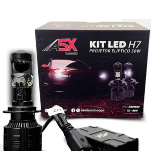 Kit Led HB3/HB4 Progetor Eliptico - 50W - 7.500 Lumens - Bivolt - ASX