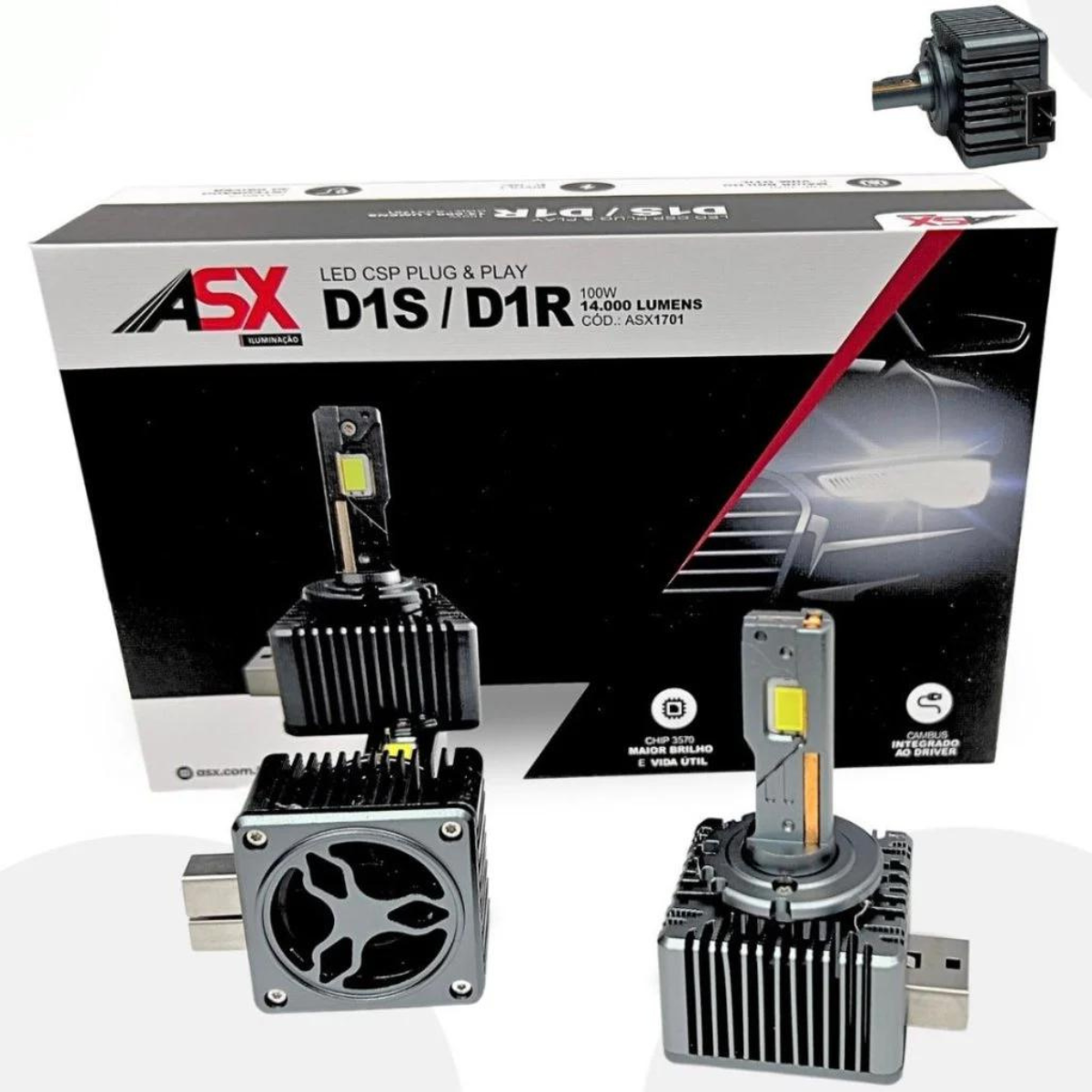 D1S/D1R LED CSP PLUG & PLAY - 100W - 14.000 LUMENS - BIVOLT - ASX - Imagem 3