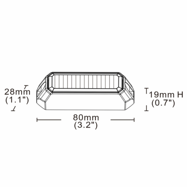 Mini Strobo 8 cm - 12-24v - Ambar - YL - Imagem 3