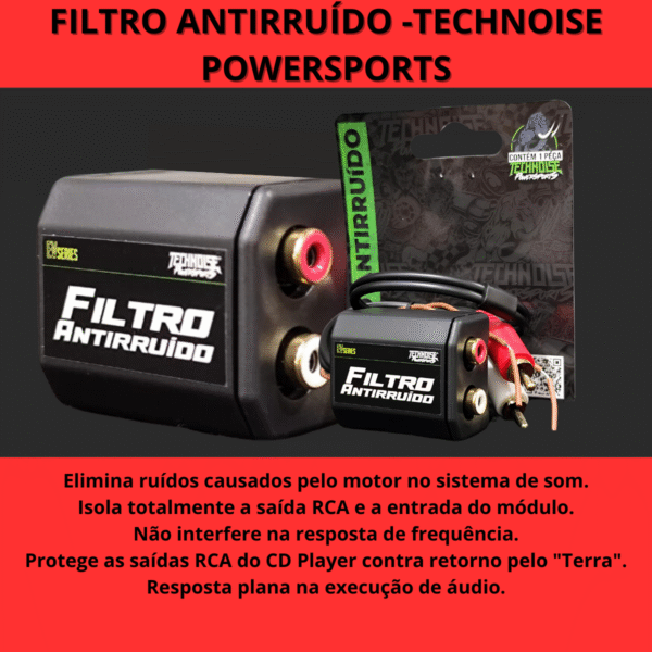 FILTRO ANTIRRUIDO TECHNOISE - DISPOSITIVO DE CONEXAO RCA COM FIOS OFC(BLISTER COM 1 PECA) - OC: - ITEM: - CODIGO: - Imagem 2