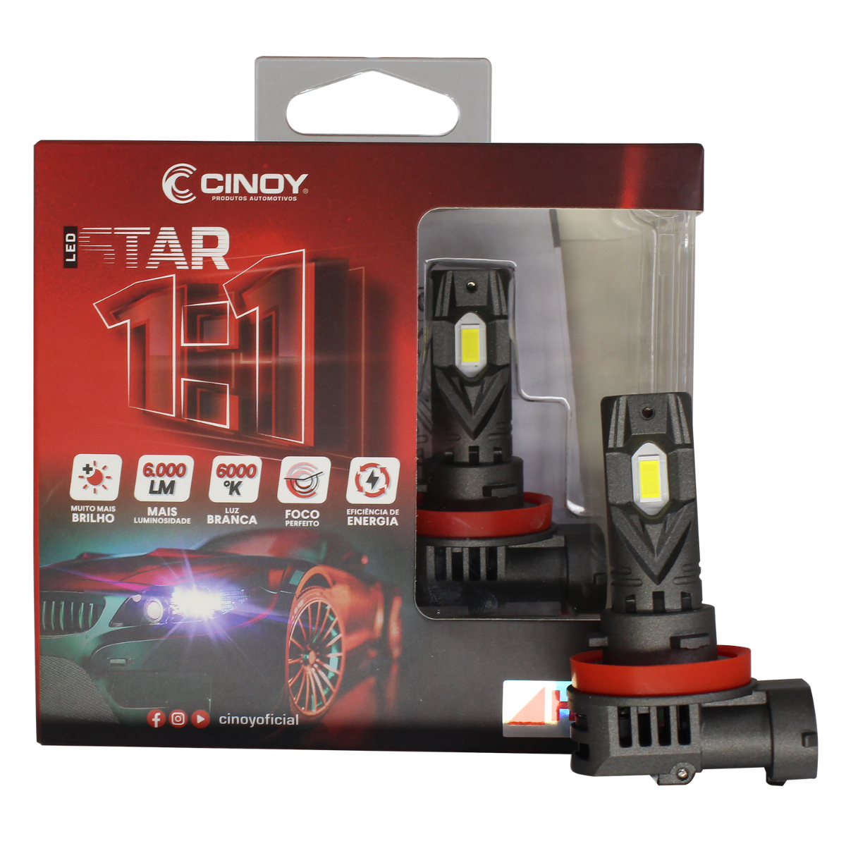 LAMPADA LED STAR 1:1 H8=H9=H11 - CINOY