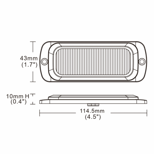 Mini Strobo Duplo 9,6 cm - 12-24v - Ambar - YL - Imagem 3