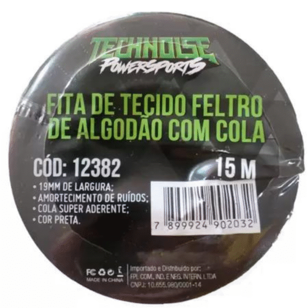 FITA DE TECIDO FELTRO DE ALGODAO - TECHNOISE - COM COLA - DY SERIES - 15M (PACOTE COM 1 PECA)