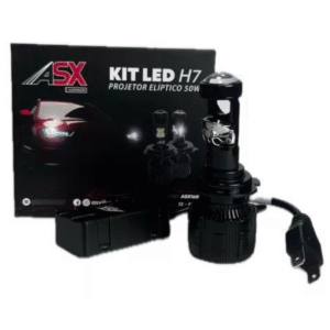 Kit Led H7 Progetor Eliptico - 50W - 7.500 Lumens - Bivolt - ASX