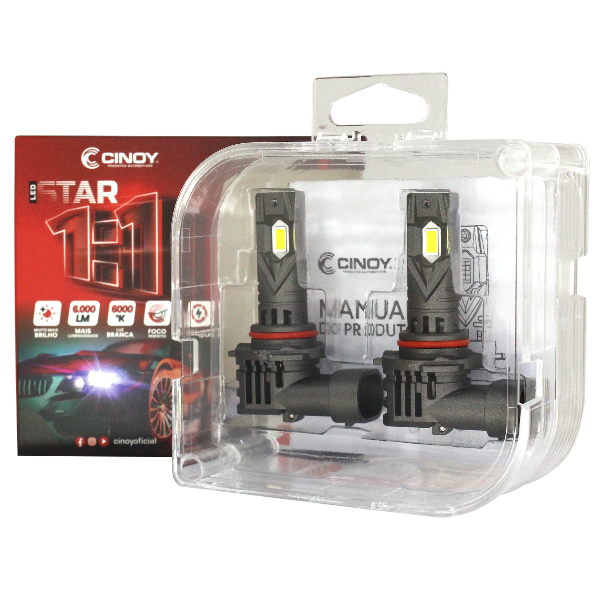 LAMPADA LED STAR 1:1 9005=9006 - CINOY - Imagem 4