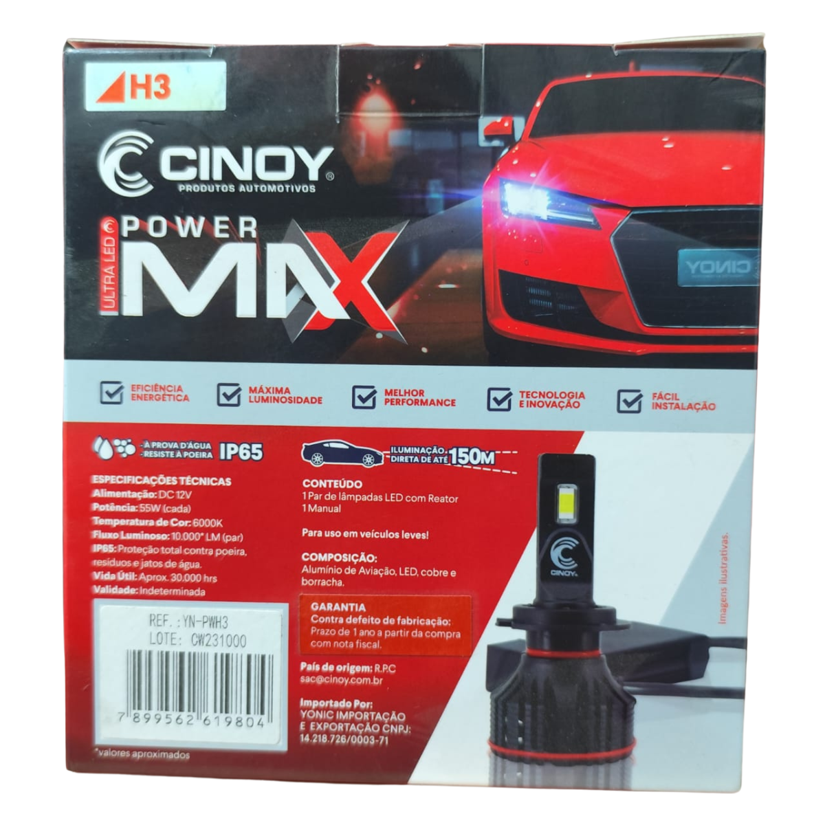 LAMPADA ULTRA LED POWER MAX H3 - CINOY - Imagem 3