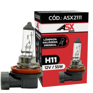 LÂMPADA H11 CLEAR - 55W - 12V - ASX